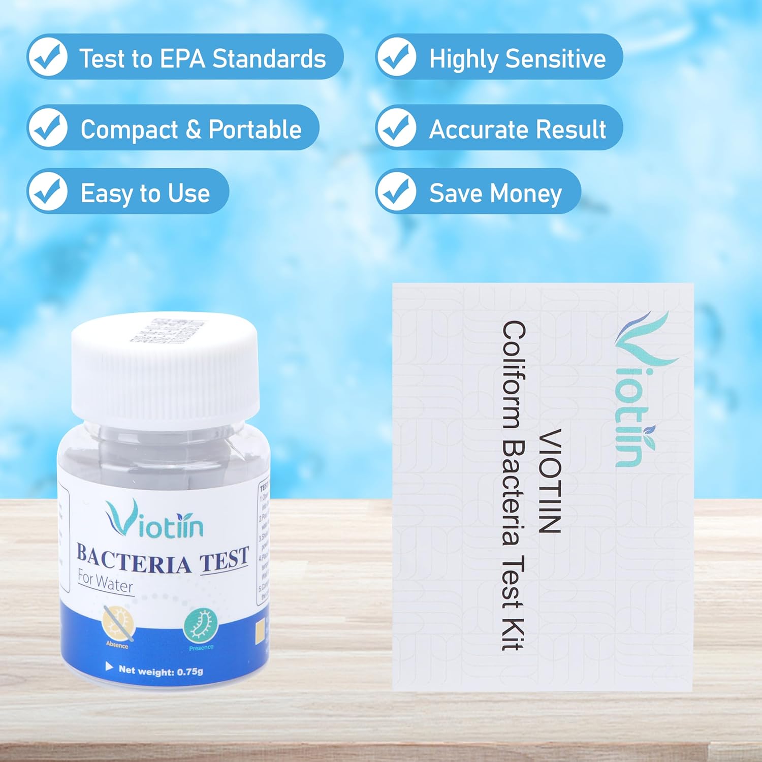 8 Pack E Coli and Coliform Bacteria Water Test Kit, EPA Approved, Water Quality Water Test Kit for Detect Well, Tap, Pool, Lake, Pond and Drinking Water - Image 2