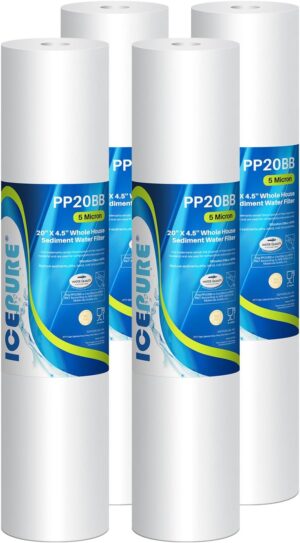 ICEPURE 5 Micron 20″ x 4.5...