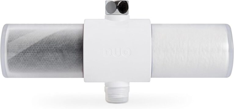 Weddell Duo Shower Filter – NSF Certified Shower Filter for Chlorine Reduction, Lead-Free, Easy Installation, Award-Winning Filter for Healthier Hair & Skin (White)