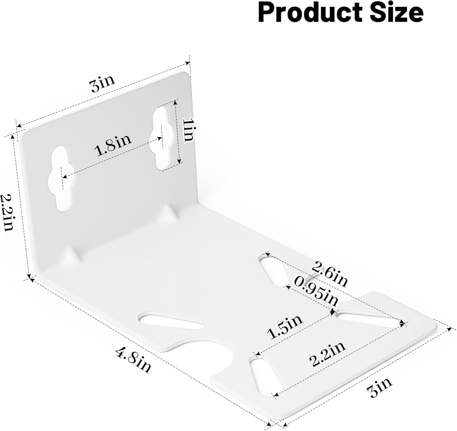Mounting Bracket for 10" and 20" Water Filter, Metal Housing Fixed Bracket for 10" and 20" Water Filter, White - Image 2
