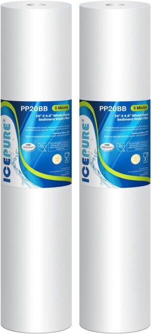 ICEPURE 5 Micron 20″ x 4.5...