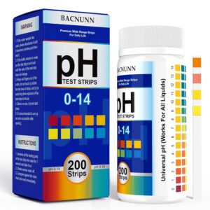 pH Test Strips 0-14: 200 Strips Uni...