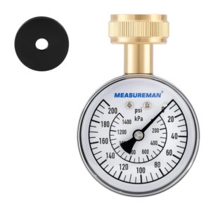 MEASUREMAN Water Pressure Gauge, 0-...