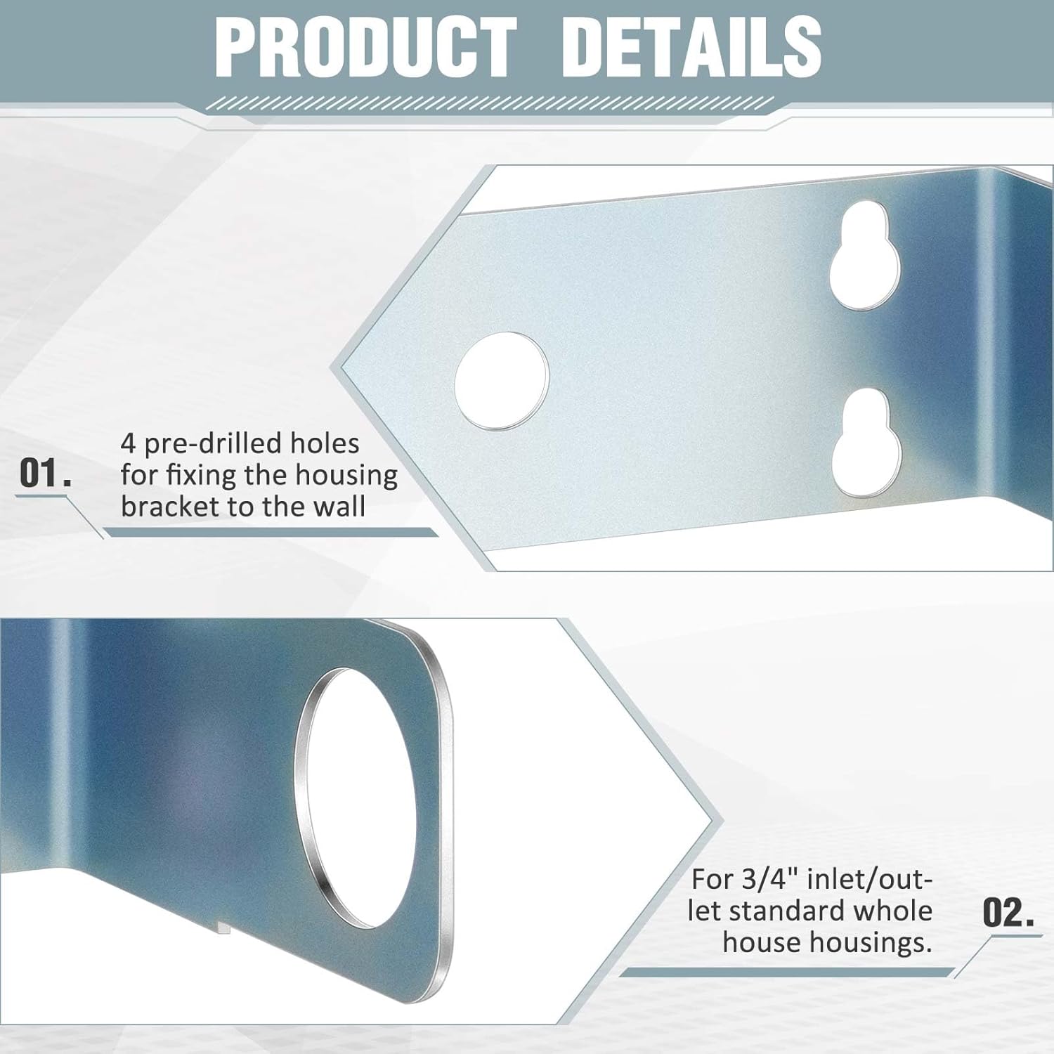 Yaocom 2 Pcs Water Filter Mounting Bracket with Screws Sump Brackets for Water Filtration Use - Image 3