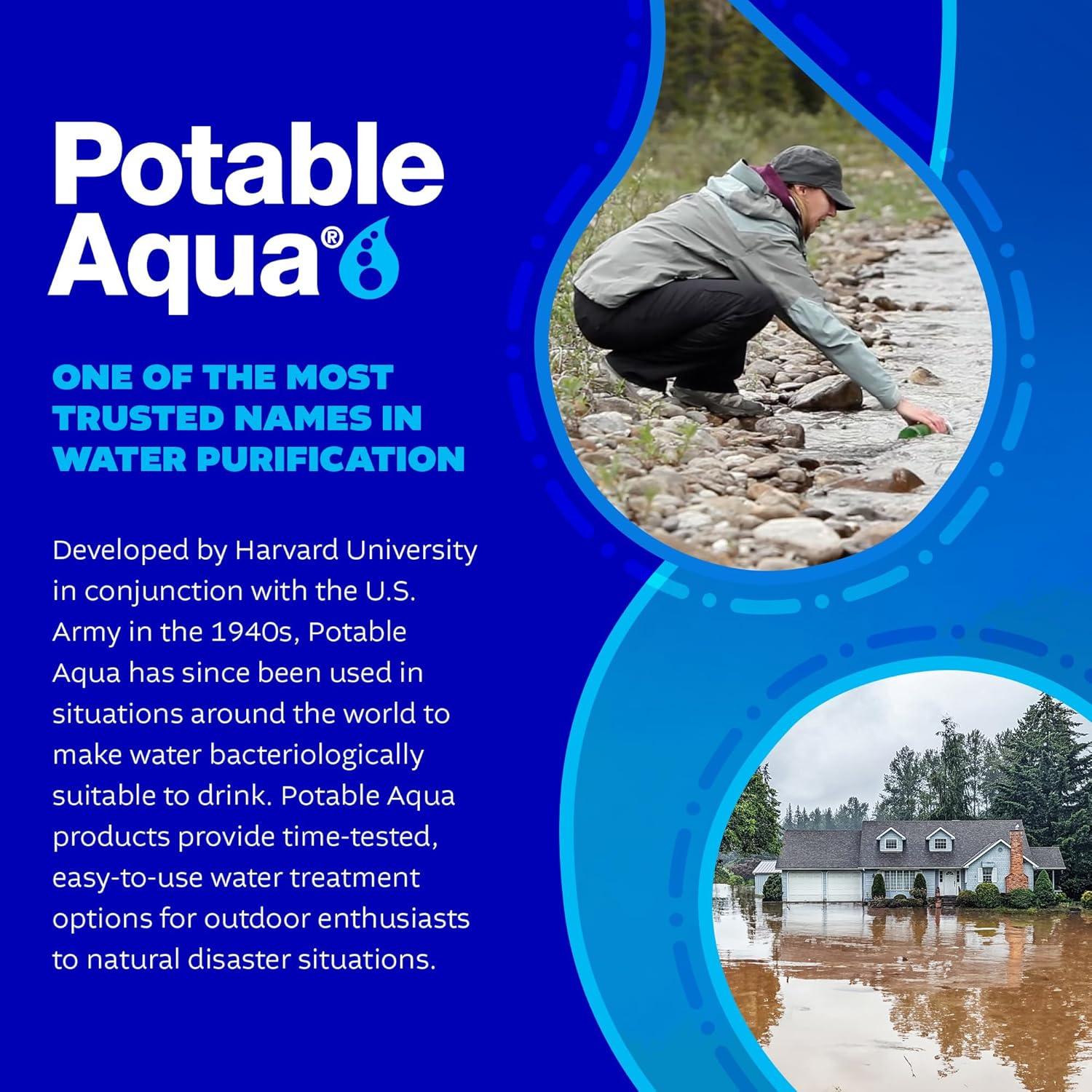 Potable Aqua Water Purification Tablets, Portable and Effective Water Purification Solution for Camping, Hiking, Emergencies, Natural Disasters and International Travel, Two 50ct Bottles, Blue - Image 6