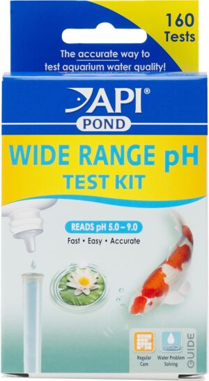 API POND WIDE RANGE pH TEST KIT 160...