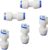 Water Purifier Push-to-Connect Straight, 1/4″ PE Tube Push-to-Connect Quick Fitting, Compatible with RO Water Filtration, Pre-Purifier, Refrigerator, Coffee Maker Plastic Adapter (5 PCS)