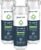 GLACIER FRESH Water Filter Compatible with XWFE (Built-in CHIP), Replacement for GE XWFE, XWF Refrigerator Water Filter NSF/ANSI 42 Certification Pack of 3