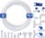 1/4 Water Line, cnaodun with 1/4″ OD 39.4ft Water Tubing Reverse Osmosis Quick Connect Fittings Push To Connect Water Tube Fittings for RO Water Filter