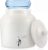 FillTouch 1 Set Ceramic Water Dispenser Crock Water Dispenser with 304 Stainless Steel Faucet, Valve and Lid for 3 to 5 Gallon Jugs Porcelain Cooler for Home Office Indoor (Regular Style,White)