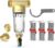 WHC40 Sediment Filter, 40 & 100 & 200 Micron Reusable Spin Down Sediment Water Filter, Whole House Water Filter for Well Water, Home Pre-filtration System, 1″ MNPT + 3/4″ FNPT + 3/4″MNPT