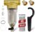40 Micron Spin Down Sediment Filter,Reusable Sediment Water Filter,Washing Machine Water Filter,Whole House Pre-Filtration System for City Water & Well Water,25GPM,1″ MNPT+3/4″ FNPT+3/4″ MNPT