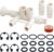 7345396 Water Softener Bypass Valve Kit, 1″ High Flow Replacement Valve with Adapters, Clips, O-Rings & Gaskets, Compatible with Whirlpool Kenmore GE EcoPure Morton NorthStar Softener Systems
