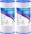 PUREPLUS 20 Micron 10″ x 4.5″ Whole House Pleated Sediment Filter for Well Water, Replacement Cartridge for GE FXHSC, Culligan R50-BBSA, Pentek R50-BB, DuPont WFHDC3001, W50PEHD, GXWH40L, 2Pack