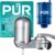 PUR Plus Vertical Faucet Mount Water Filtration System, Lead-Reducing Filter, Great-Tasting, Easy Install, Lasts 100 Gallons, Faucet Water Filter, Compatible with Sinks with External Aerators, Chrome