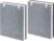 2 Pack Vital 100 Replacement Filter for LEVOIT Air Purifier, 3-in-1 HEPA Replacement Filter and High-Efficiency Activated Carbon Filter Set, Part Number Vital 100-RF