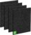 4 Pack HPA300 Pre Filter A, HRF-A300 Pre Kit Filter for Honeywell HPA300 Air Purifier, Precut Activated Carbon Prefilter for HPA300, HPA304, HPA3300, HPA5300, HPA8350 Series