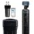 Aquasure Harmony Series 72,000 Grains Whole House Water Softener Bundle with Automatic Digital Control Head and Triple Purpose Sediment/Carbon/Zinc Filter System | Reduces Hardness (for 6+ bathrooms)